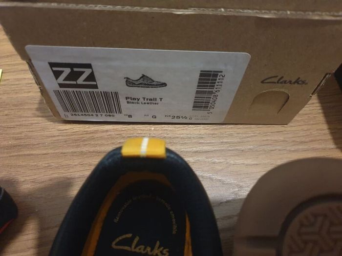 boys shoes 25/ 8 uk adidas, clarks