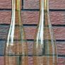 Vintage Pair of Amber Glass Vases Image 2