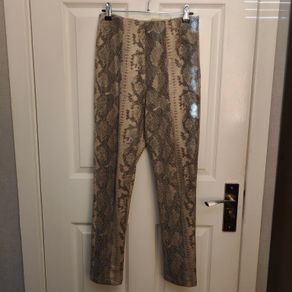Snake Skin Look Leather trousers, NEXT, size S