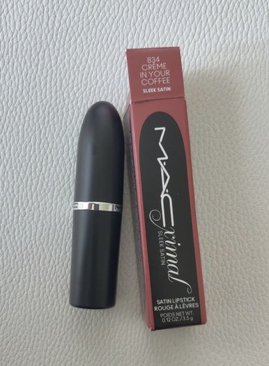 MAC Macximal sleek satin lipstick 3.5g shade Creme in your coffee