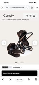 ICandy peach 7 stroller and pram