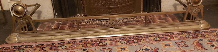 Antique Vintage Solid Brass Fire Fender