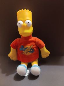 Vintage Bart Simpson Plush Hard Head Itchy & Scratchy (1998) Vivid Imaginations
