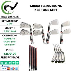 Miura TC-202 Irons / 7-Pw / Kbs Tour Stiff