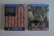 The Purge Anarchy &amp; The Purge Election Year Blu Ray Steelbooks