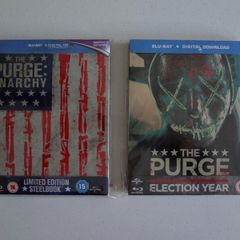 The Purge Anarchy & The Purge Election Year Blu Ray Steelbooks