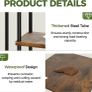 6 Tier Plant Stands Indoor, Corner Shelf Tall Plant Stand for Multiple Indoor Plants, Metal Tiered Display Stand for Living Room Balcony Garden Patio, Brown Image 3