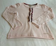 Gorgeous Girls designer Burberry pink long sleeve cotton top 4 5