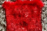 Red sequin top