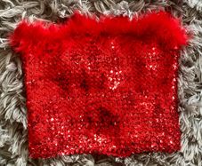 Red sequin top