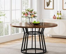 Round Dining Table 120 cm With Engineered Wood Top