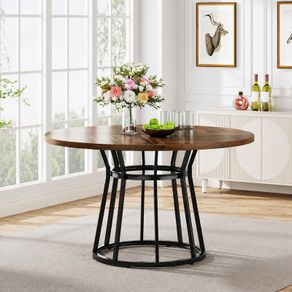 Round Dining Table 120 cm With Engineered Wood Top