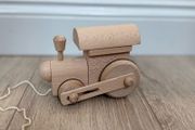 Pull along wooden toy train