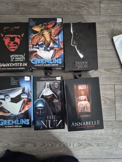 neca horror figs for sale,annabelle,gremlins,mummy,halloween,frankenstein,jason,nun