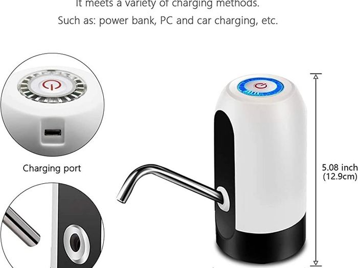 Water Bottle Pump Electric Portable USB Charging 5 Gallon Water Dispenser for Kitchen Home Office Camping (FREE POSTAGE)