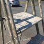 6-Step Heavy Duty Aluminium Folding Ladder with Safety Rail  Tool Tray Image 2