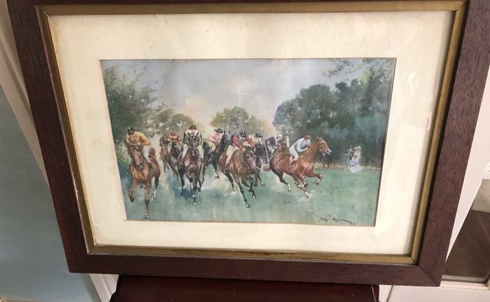 Horse racing print