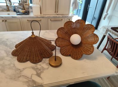 Neptune Athena Rattan Pendant Lights