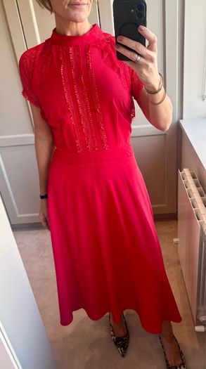 Red party dress