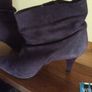 Purple leather boots Image 2