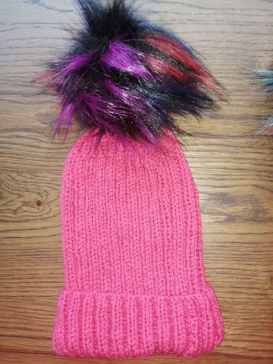 hand knitted adults bobble hats