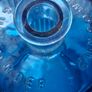 Beautiful Old Blue Glass Gunpowder Gin Bottle, Embossed Gunpowder, Postage Available or Collection Image 5