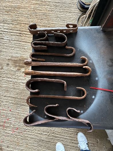 vintage crane hooks