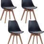 Set of 4 High quality retro styled dining chairs Image 9