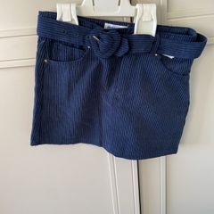 Mayoral navy cord belted mini skirt 4 years