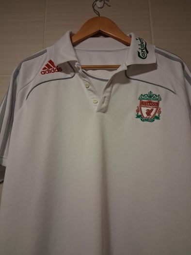 Liverpool FC. Official Adidas Mens Polo Shirt. Authentic Carlsberg Era Item. Collect In Dublin Or Receive Via Post.