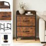 Bedside Table with 2 Storage Fabric Drawers Image 3