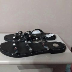 Black stud sandals size 6 tags tk maxx