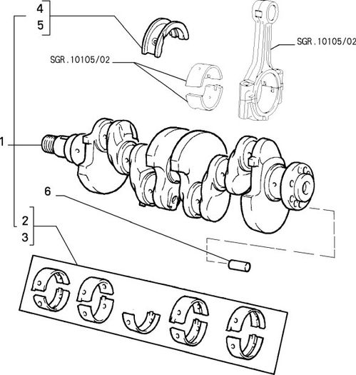 Crankshaft Bearing (Fiat 903cc)