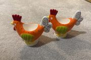 Egg Cup Easter Chicken Hen Hand Painted. M&amp;S 8853 Marks &amp; Spencer x 2
