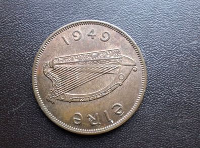 1949 Irish Republic. One Penny. Nice condition!