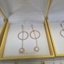 New Stunning Tipperary Crystal Soleil Hoop & Drop Chain Gold Earrings Image 3