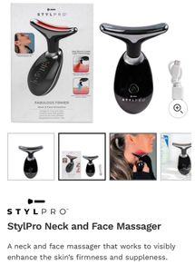 StylPro Neck and Face Massager  A neck and face massager that works to visibly enhance the skin firmness and suppleness.