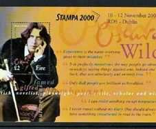 2000 Ireland Stampa Member Souvenir Overprinting Oscar Wilde Commemorative Stamp Miniature Sheet Mint Never Hinged (MNH)