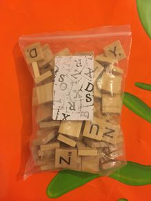 Scrabble tiles individual letters 25c