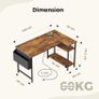 Small L Shaped Desk with Power Outlets,100 cm L Computer Corner Desk Image 2