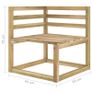 6 Piece Garden Lounge Set Green Impregnated Pinewood Image 7