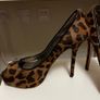 leopard print open toe heels Image 3