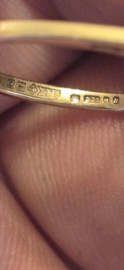 Vintage 9ct Gold starburst cluster ring