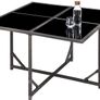 _Poly Rattan Cube Set Including Protective Cover and Stainless Steel Screws 4 Chairs 1 Table 4 Stools Various Colours Image 7
