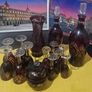 Stunning 15-Piece Vintage Ruby Red Cut-to-Clear Crystal Glassware Set - Bohemian / Egermann Style Image 4