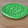 Round Silicone Pet Lick Mat . Green (15cm) Image 2