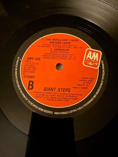 Giant Steps Another Lover Original 1988 UK 12inch Vinyl Remix
