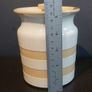 Fabulous RARE Collectable Traditional Cornishware Storage Jar in the Very Rare and Discontinued Gold & White Colourway, TG Green, Restyled by Judith Onions, Circa 1968 to 1975 Image 9