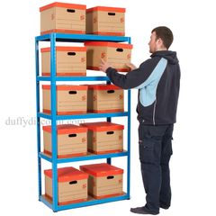 Value Shelving 1780h x 900w x 450d 5 Level 175kg UDL Blue