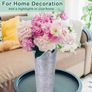 Galvanized Metal Vases with Handles Silver, Indoor/Outdoor, Rustic Metal Bucket Planters for Flowers, Wedding Decor Image 3